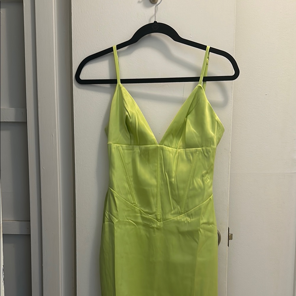 Meshki Lime Green Spaghetti Strap Dress Meshki Lime Green Spaghetti Strap Dress